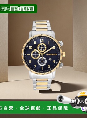 自营 Wenger Swiss Army 男式 01.1543.112 Attitude 蓝色表盘手