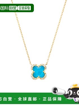 日潮跑腿vendome K18YG 绿松石花朵项链 (M) 绿松石蓝色 40cm AGV