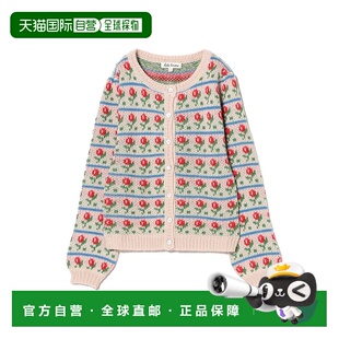 1h可退 日本直邮hello Simone 儿童 宽松彩色花朵仿羊羔毛开衫 20