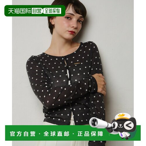 日本直邮mic by Olu. 女士 轻盈透视波点开衫 MI26SAD09
