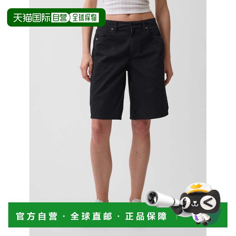 日本直邮GAP 女士中腰斜纹布侧褶长裤短裤图片