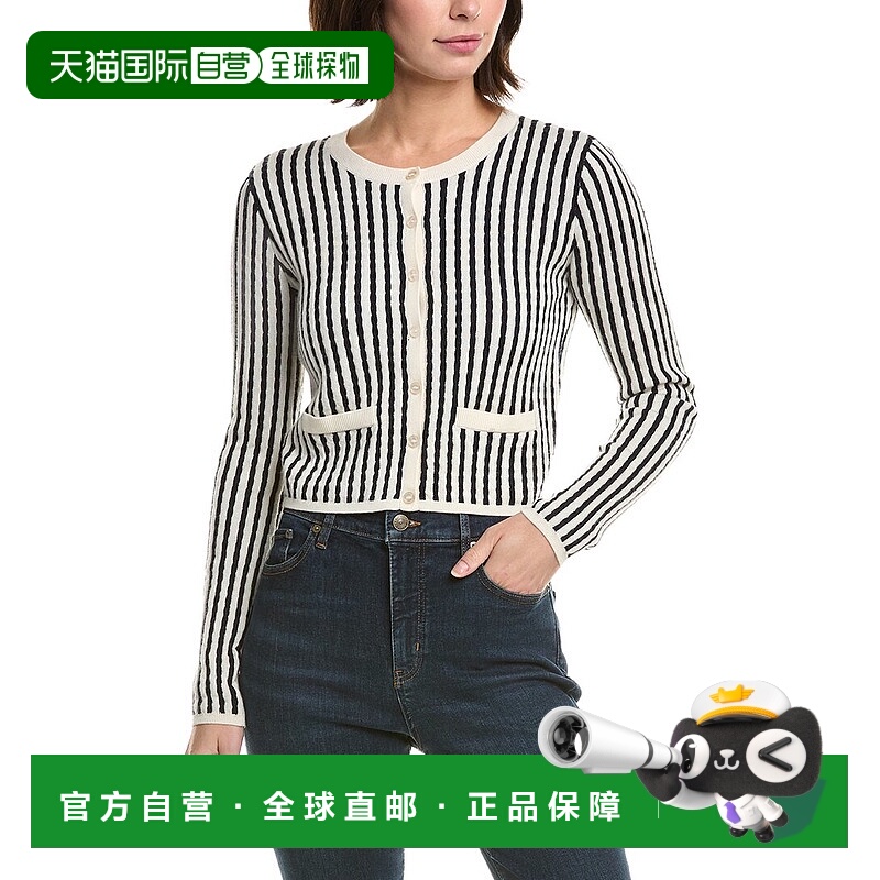 自营FRAME Denim The Cable Cashmere & Silk-Blend Cardigan - b