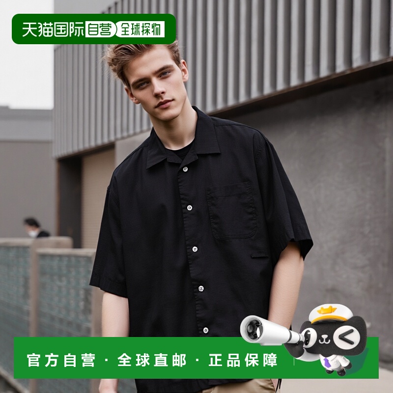 1h可退 日本直邮CAHLUMN 男士亚麻开领衬衫 1006390900002