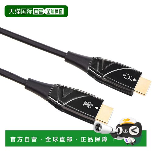 【日本直邮】光纤线缆 HDMI接口 高速 18Gbps 4K/60Hz 约9.1米 黑