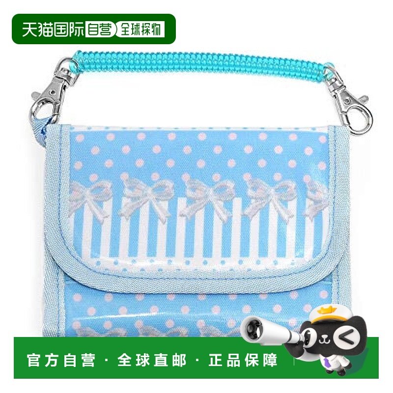 【日本直邮】Colorful Candy Style 儿童用钱包 波点蝴蝶结 浅蓝