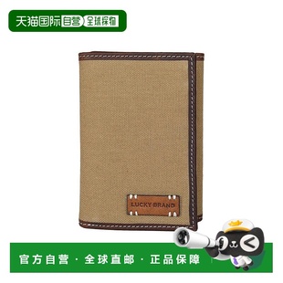 美国直邮 帆布配皮革装 Lucky 男士 饰三折钱包 Brand 1h可退