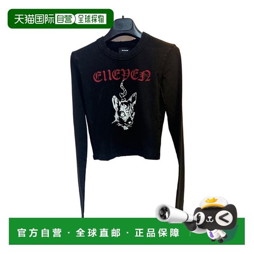 香港直邮WE11DONE 女士T恤 WDTT324764WBLACK AW2024 黑色