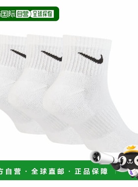 日本直邮Nike-耐克袜子3P日常垫子四分之一袜子SX7667 100：白色N