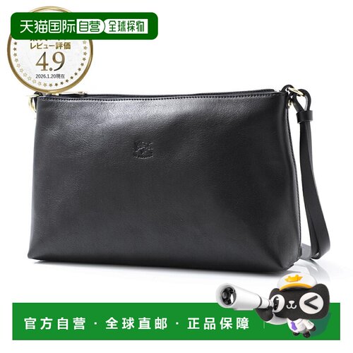 日本直邮IL BISONTE 女士单肩包（Bsh092 PVX001 BK190B Nero）