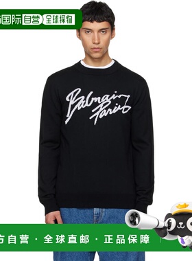 1h可退 香港直邮Balmain 巴尔曼 男士 黑色毛衣 GH1KD000KJ61