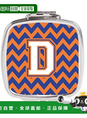 自营 Carolines Treasures CJ1060-DSCM 字母 D 雪佛龙蓝色和橙色