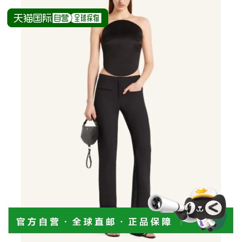 香港直邮Courreges 女士 FLUID 经典绉纱小喇叭裤 325CPA427PL015,女装/女士精品,休闲裤,淘宝优惠券,粉丝福利购,淘宝优惠卷
