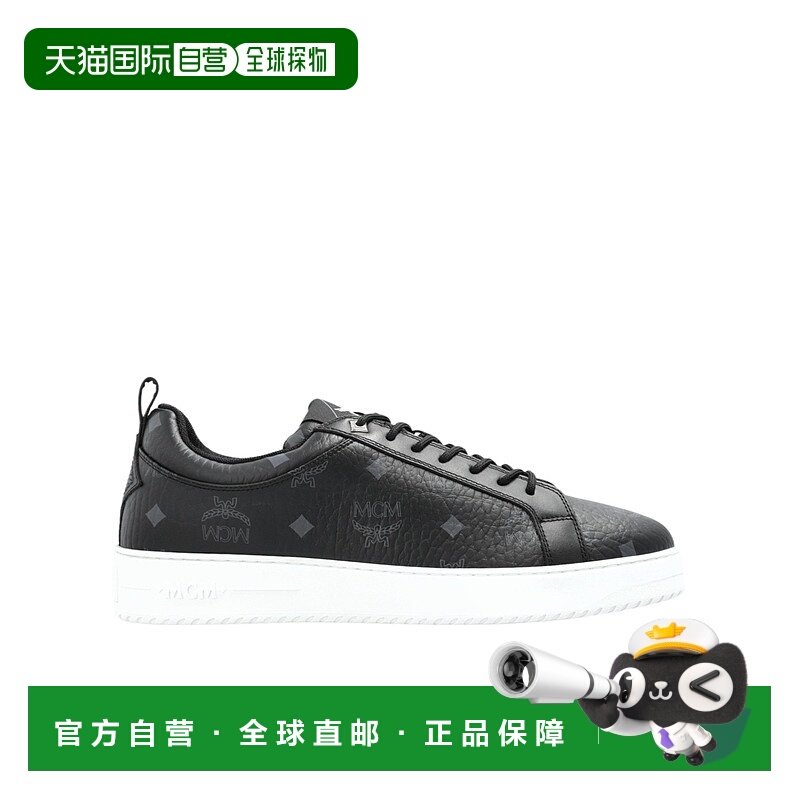 1h可退 香港直邮MCM 男士运动鞋 MEXFSAJ01BK AW2025 绿色 圆头低