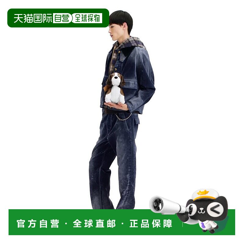 自营1h可退 欧洲直邮LV路易威登 Beagle男士棕色帆布老花图案单肩