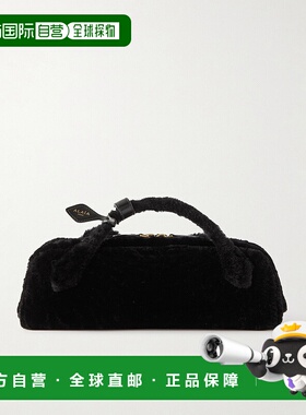 1h可退 香港直邮alaia 女士 Le Teckel 皮革饰边毛羊皮手包 AA1S0