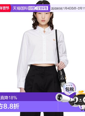 1h可退 香港直邮潮奢 MAISON KITSUNE 女士 白色 Baby Fox Croppe