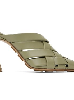 潮奢 Bottega Veneta 葆蝶家 女士 绿色 Alfie 凉鞋 740262V00T0