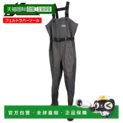 日本直邮XOOX 胸高涉水裤带毛毡橡胶鞋底2XL 码（28.0 厘米）深灰
