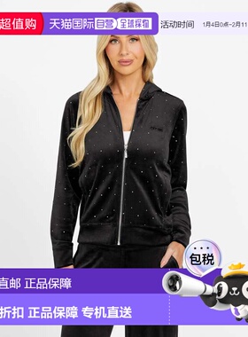 自营guessNess Full-Zip Top - black 美国奥莱直发外套夹克
