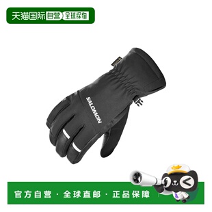 自营欧洲直邮Salomon Propeller黑色聚酰胺保暖防水手套男女通用