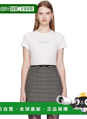 1h可退 香港直邮潮奢 valentino 华伦天奴 女士 白色 T 恤 7B3MG2
