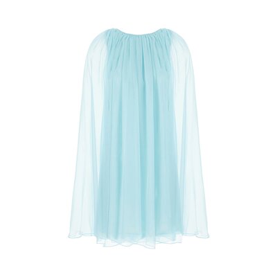 潮奢 MaxMara 麦斯玛拉 女士 浅蓝色真丝迷你连衣裙 FOOTING027