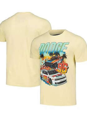 美国直邮Reason 男士黄色道奇 96图案T恤 舒适休闲百搭 100 棉