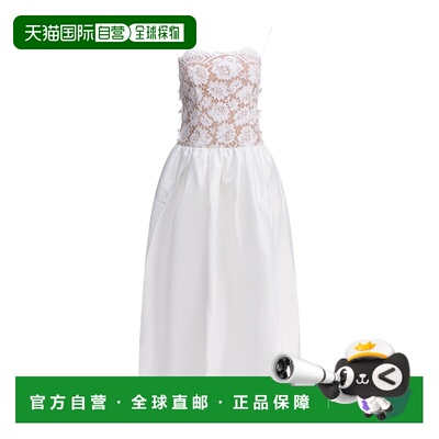 香港直邮Self-Portrait 蕾丝塔夫绸长裙 AW25-201XA连衣裙