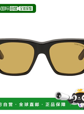 1h可退 香港直邮Tom Ford 汤姆 福特 男士 黑色 Caine 太阳镜 FT1