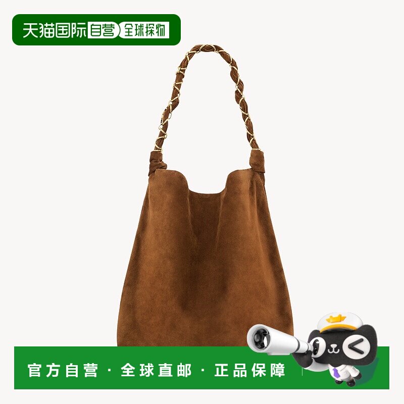 自营欧洲直邮YSL圣罗兰 AMALIA女士暖焦糖干邑色小牛皮大容量单肩