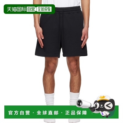 1h可退 香港直邮潮奢 SKIMS 男士 黑色 Cotton Fleece Relaxed 短