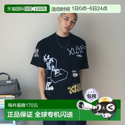1h可退 日本直邮XLARGE 男女同款涂鸦图案短袖T恤 101258011008