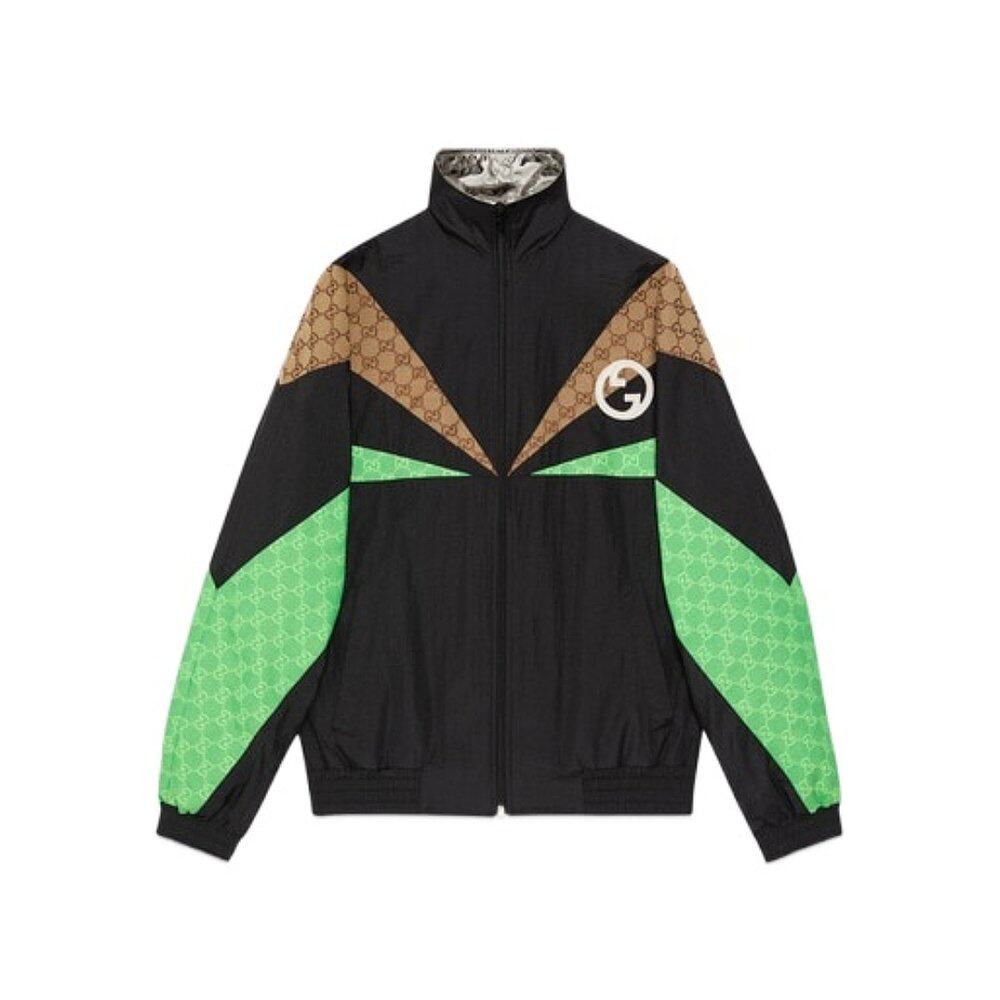 Gucci GG 印花拼接夹克 747061XJFU0
