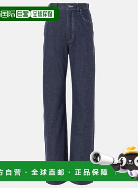 1h可退 香港直邮Loro Piana 诺悠翩雅 女士 Tye 高腰阔腿牛仔裤