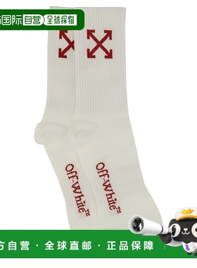 1h可退 香港直邮Off-white 男士 灰白色標誌嵌花襪子 OMRA080F25K