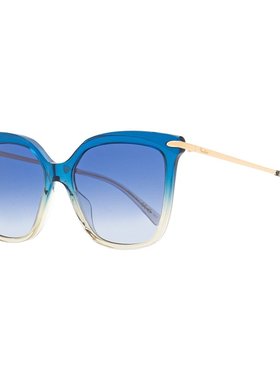 Pomellato 女士方形太阳镜 PM0093S 005 蓝色/棕褐色 54 毫米 005