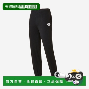 黑 女款 韩国直邮Converse匡威 系带休闲中腰纯色束脚针织运动裤