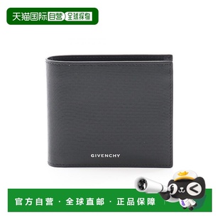 日本直邮中古Givenchy纪梵希男S级99新bi fold双折牛皮长钱包黑色