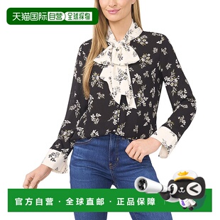 自营CeCe宽松合身衬衫-黑色 美国奥莱直发