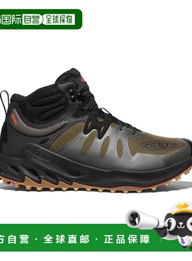 日本直邮KEEN Zionic 舒适 防滑耐磨 高帮 登山鞋 男款 灰绿色