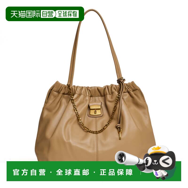 自营marc jacobsCristina纳帕皮革托特包-棕色 美国奥莱直发