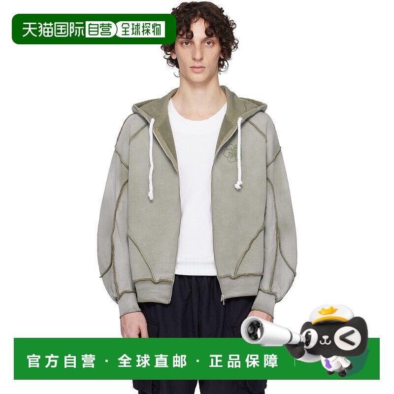 1h可退 香港直邮潮奢 Tom Ford 汤姆 福特 男士 灰色 Surf 连帽衫