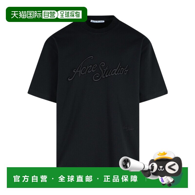 1h可退 香港直邮ACNE STUDIOS 男士T恤 CL0327BM0 AW2025 蓝色 短图片