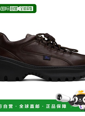 1h可退 【美国直邮】Burberry 巴宝莉 棕色真皮Scoot Derbys 正装