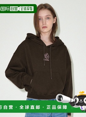 韩国直邮MAHAGRID 女士连帽衫MG2EFFM432ABR MGD SERIF LOGO CROP