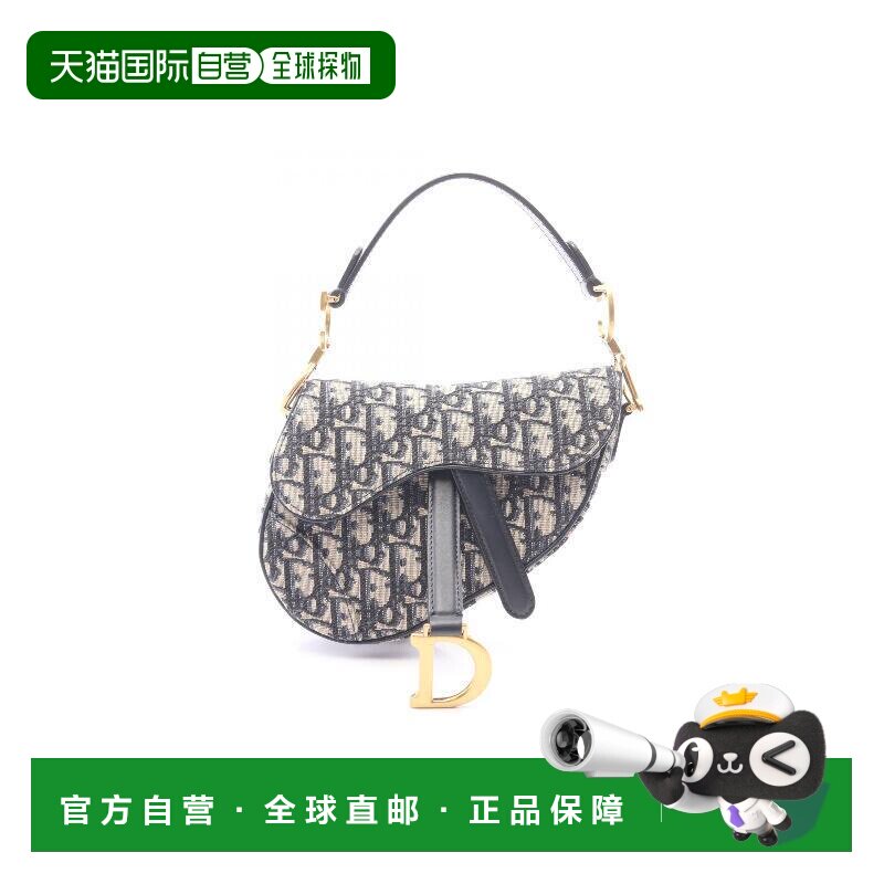日本直邮中古二奢Dior迪奥女包A级95新Oblique Saddle老花马鞍包图片