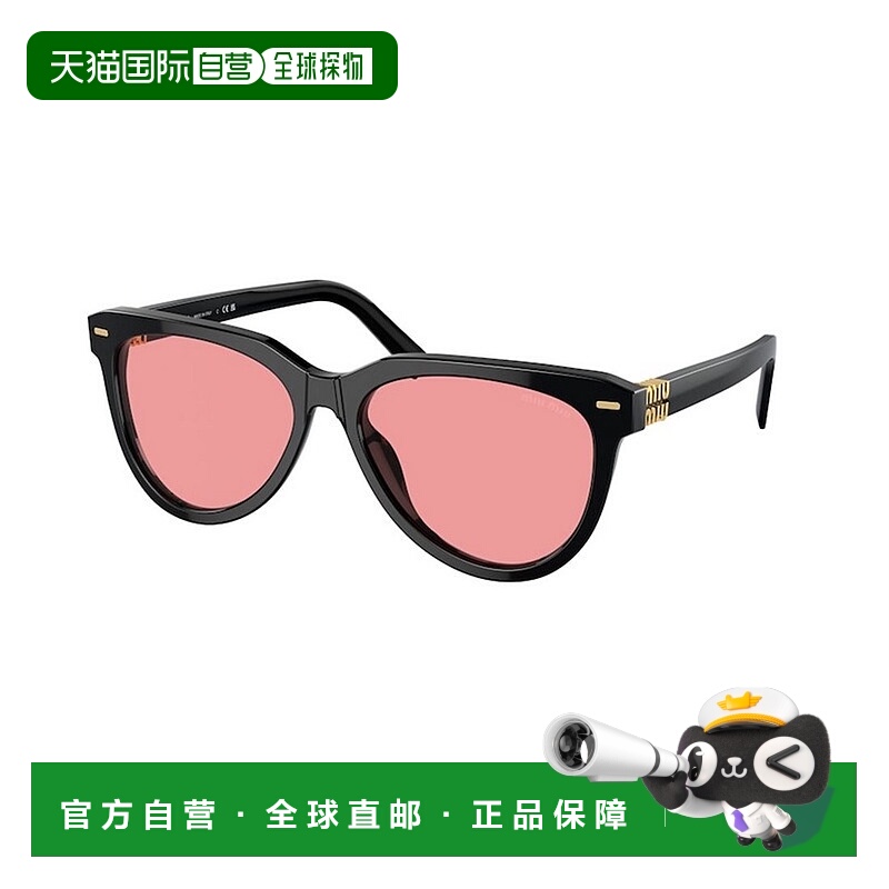 香港直邮Miu Miu 缪缪 女士 徽标太阳镜 MU12ZS black黑色 舒适时