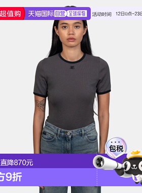 1h可退 香港直邮Courreges 女士 contraste 标志T恤 125JTS017JS0