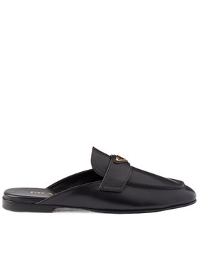 PRADA 女士凉鞋 1D766N070F010F0002 CO 黑色 徽标细节穆勒鞋