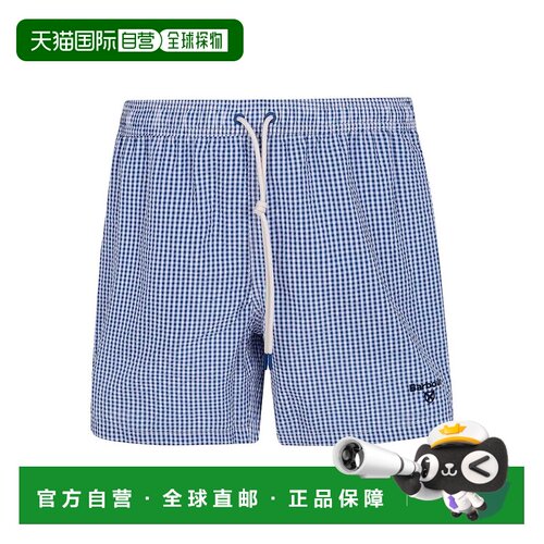 香港直邮Barbour 男士沙滩裤 MSW0101BU95 AW2025 蓝色 Gingham S